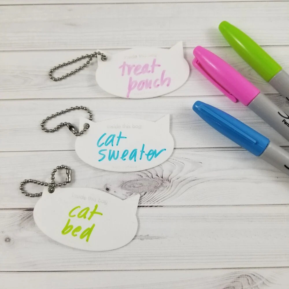 Cat-trinkles Cat Collection - Write on / Wipe Off Project Bag Tag