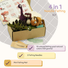 Load image into Gallery viewer, Needle Felting Kit Dino
