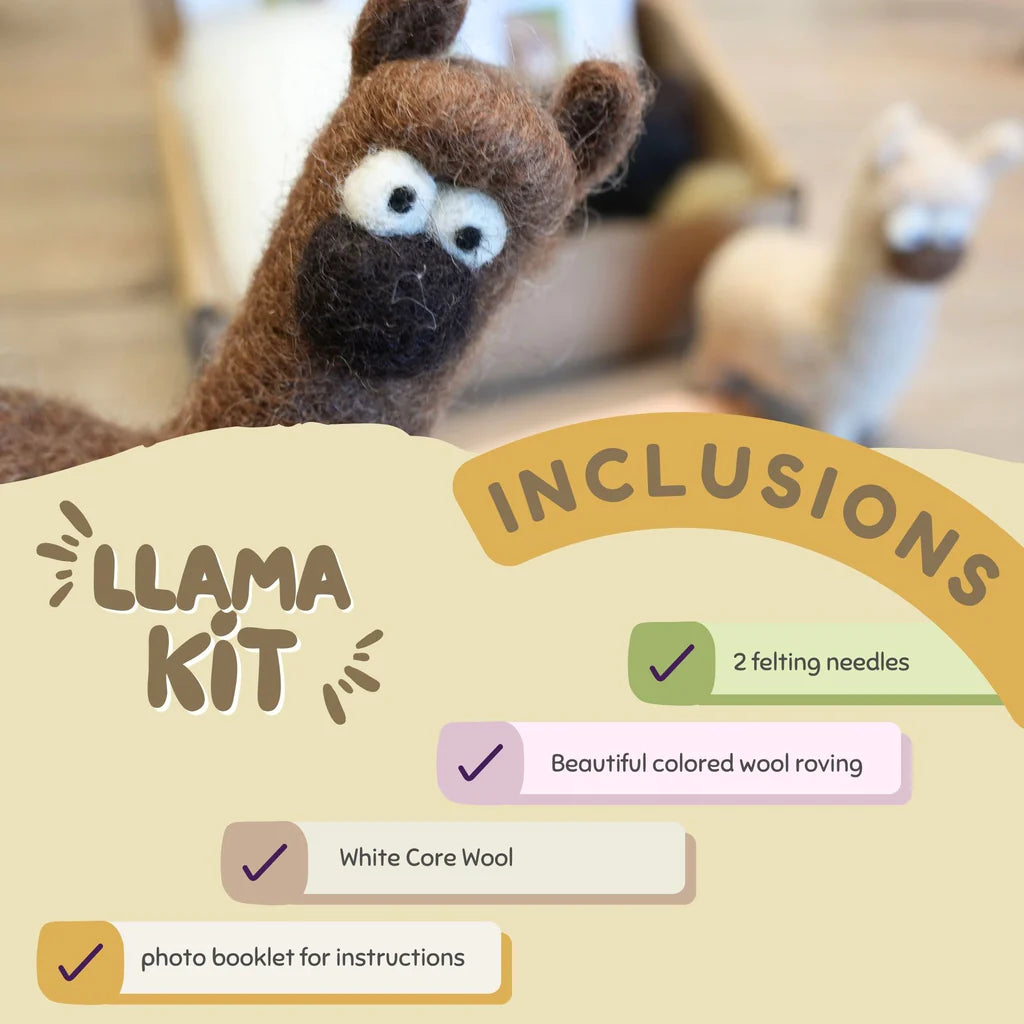 Llama Needle Felting Kit - 641871740154