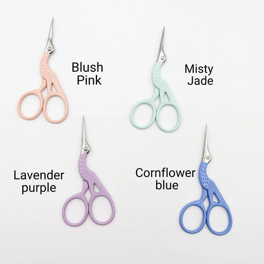 Colorful Stork Embroidery Scissors