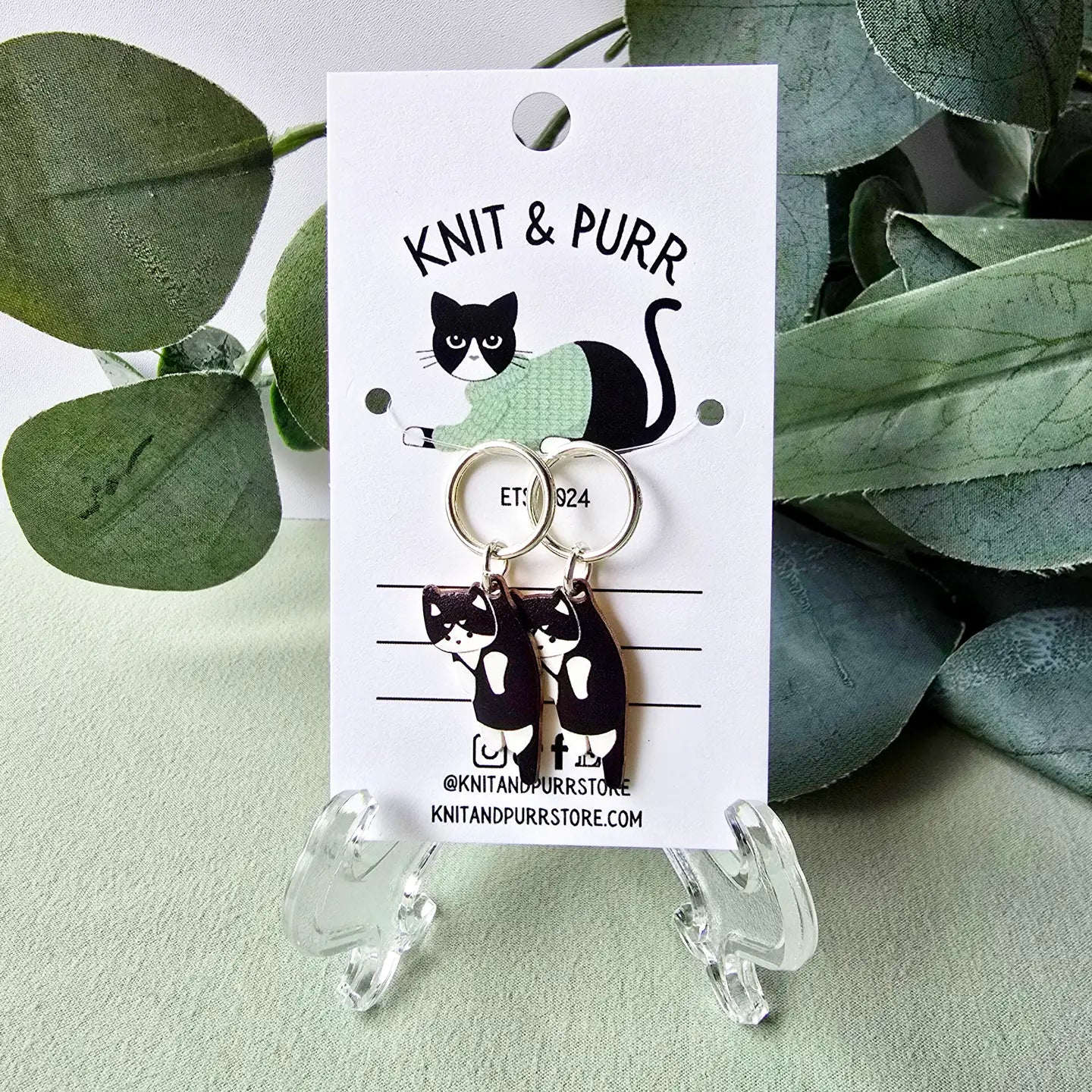 Hannah Cat Ring Stitch Markers