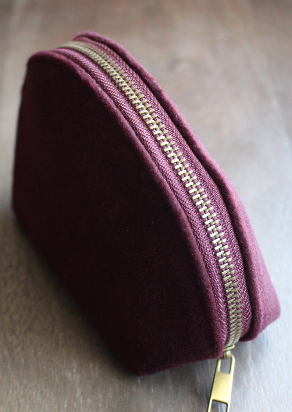 Woolen Zippered Notions Pouch