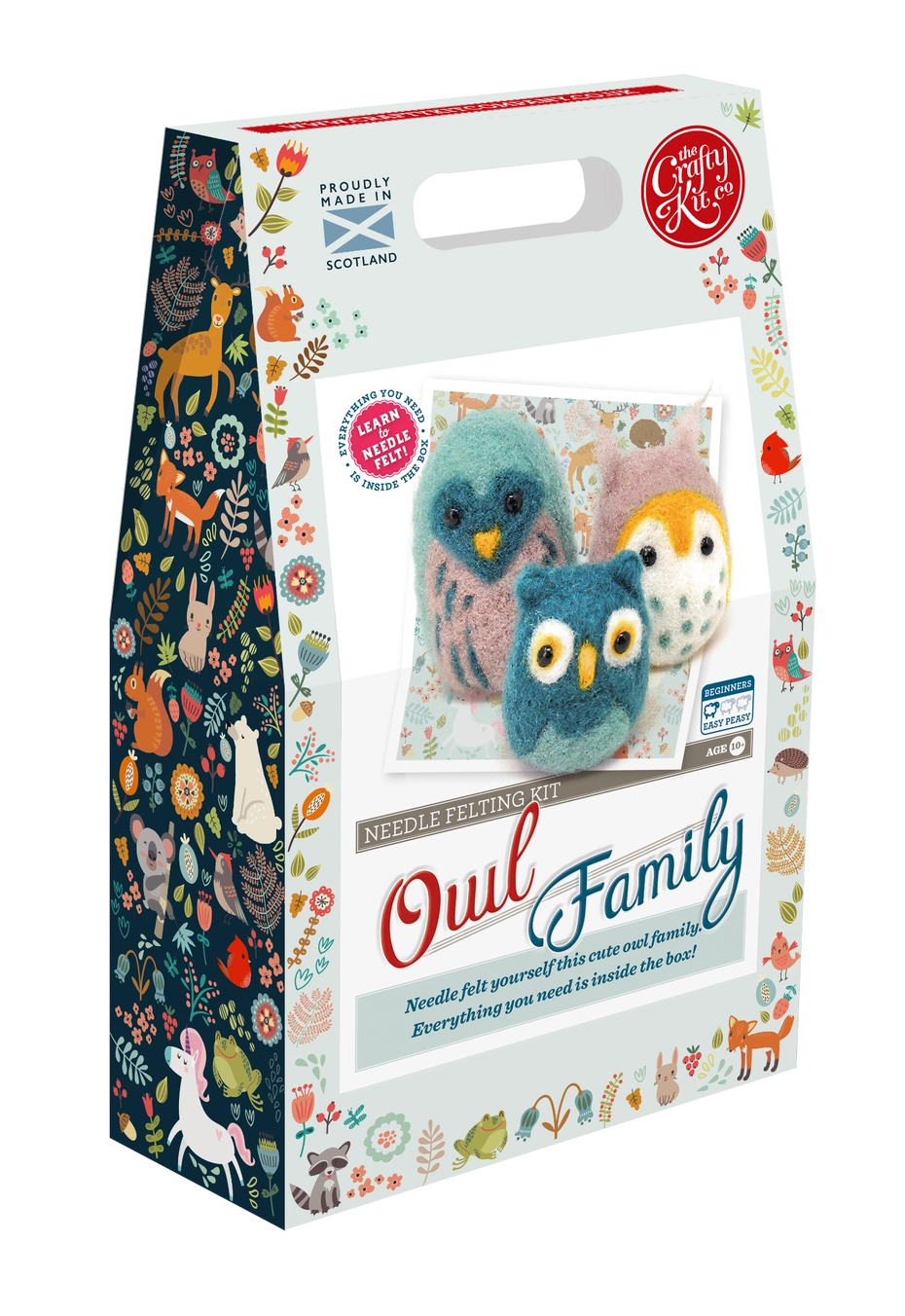 Owl Family Needle Felting Kit