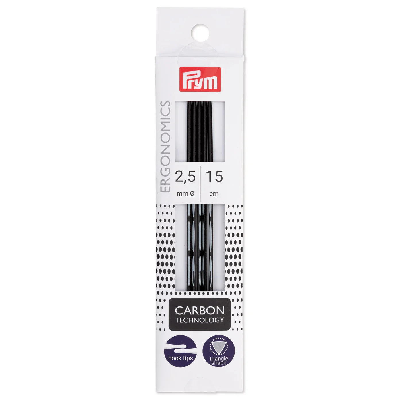 Prym Carbon Ergonomic Double Point Knitting Needles 6"