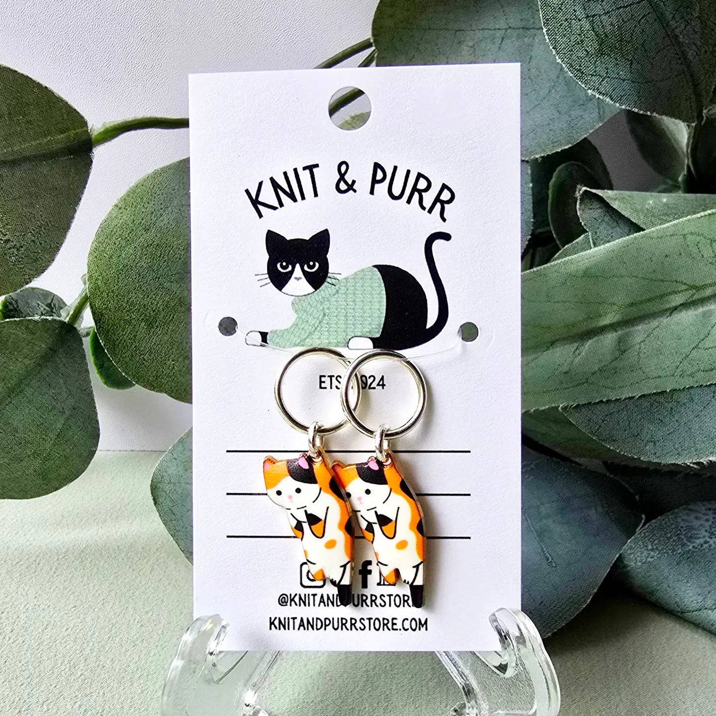 Hannah Cat Ring Stitch Markers