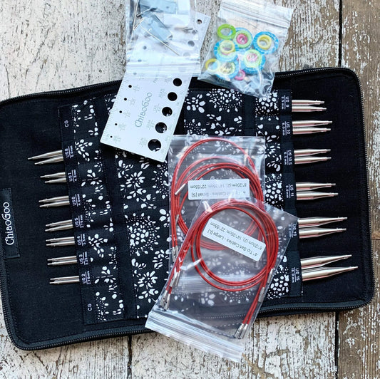 ChiaoGoo - 5" Twist Interchangeable Needle Set Red Lace Complete US 2-15(2.75MM-10.00MM)