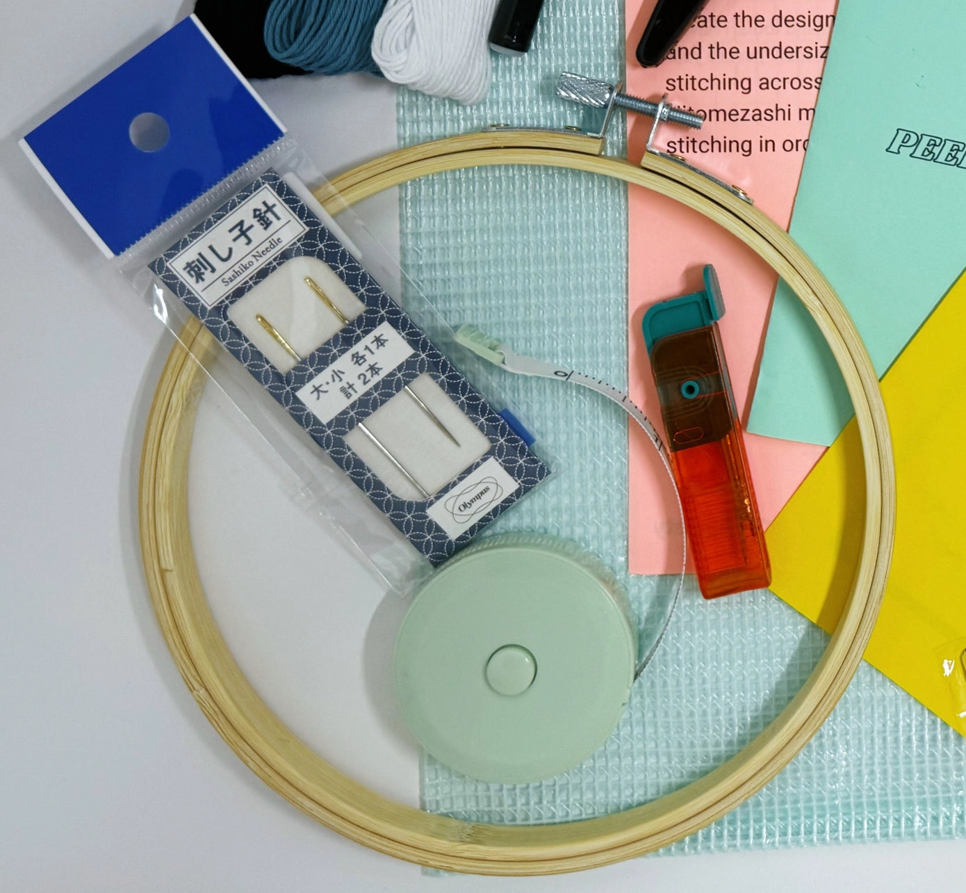 Basics of Visible mending Kit w/Embroidery Booklet + Tools