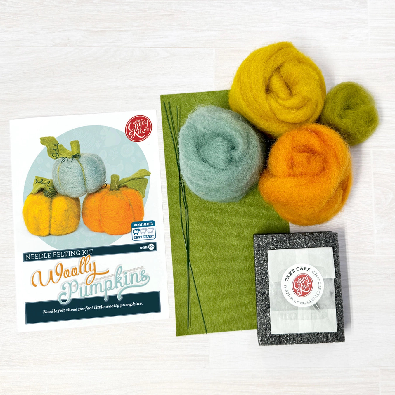 Wooly Pumpkins Needle Felting Kit