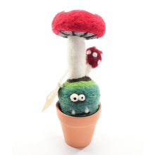 Load image into Gallery viewer, Mushroom Plant Monster Ornament (pre-made)