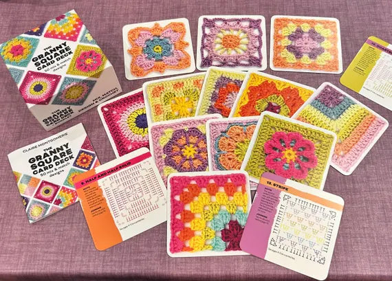 Granny Square Flowers Card Deck by Claire Montgomerie