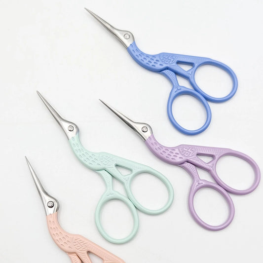 Colorful Stork Embroidery Scissors