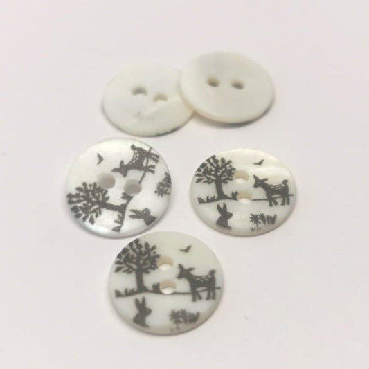 12mm Mother Of Pearl Button Gracianne (each)