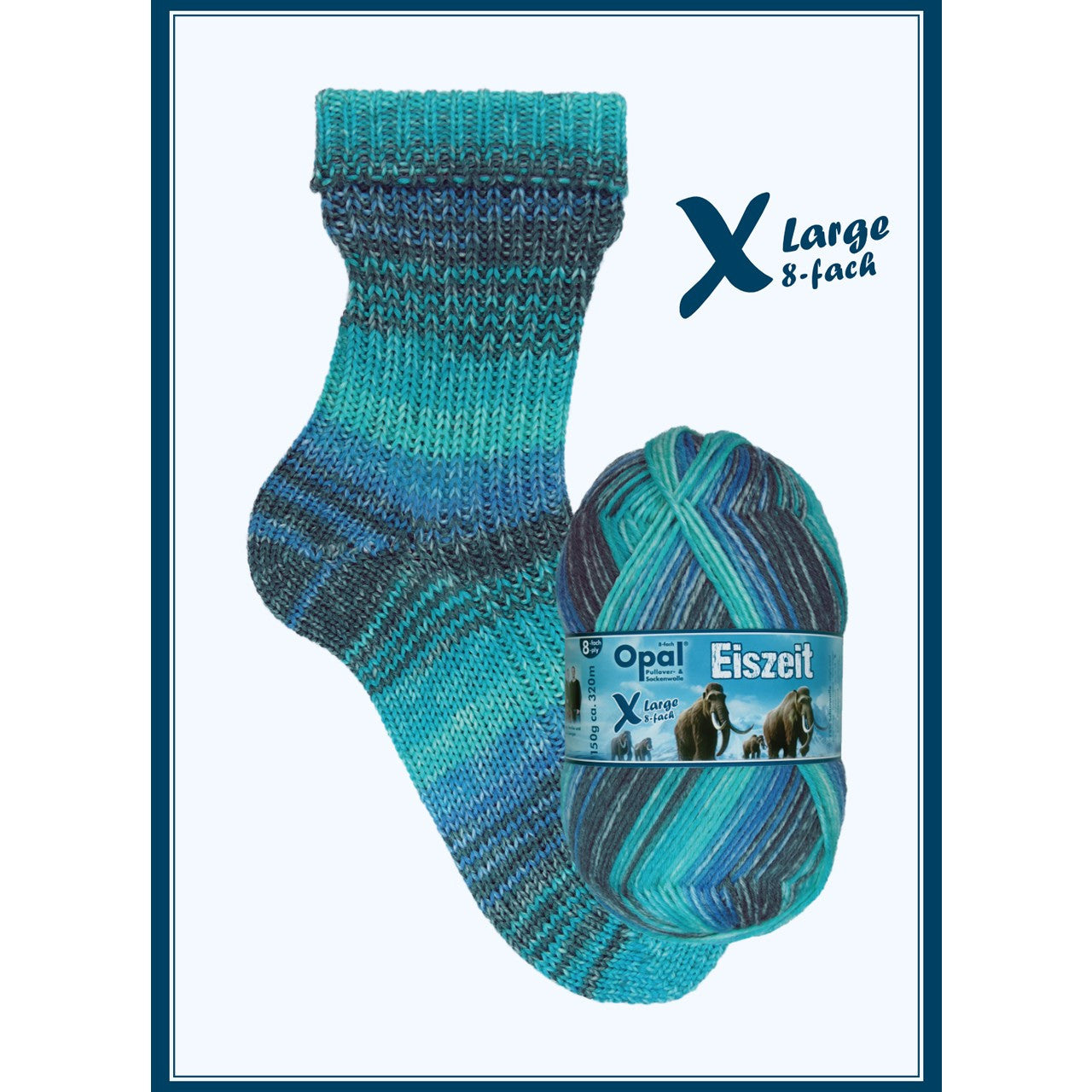 Opal Frosty Ice XL 8ply Sock – Knotty Knit