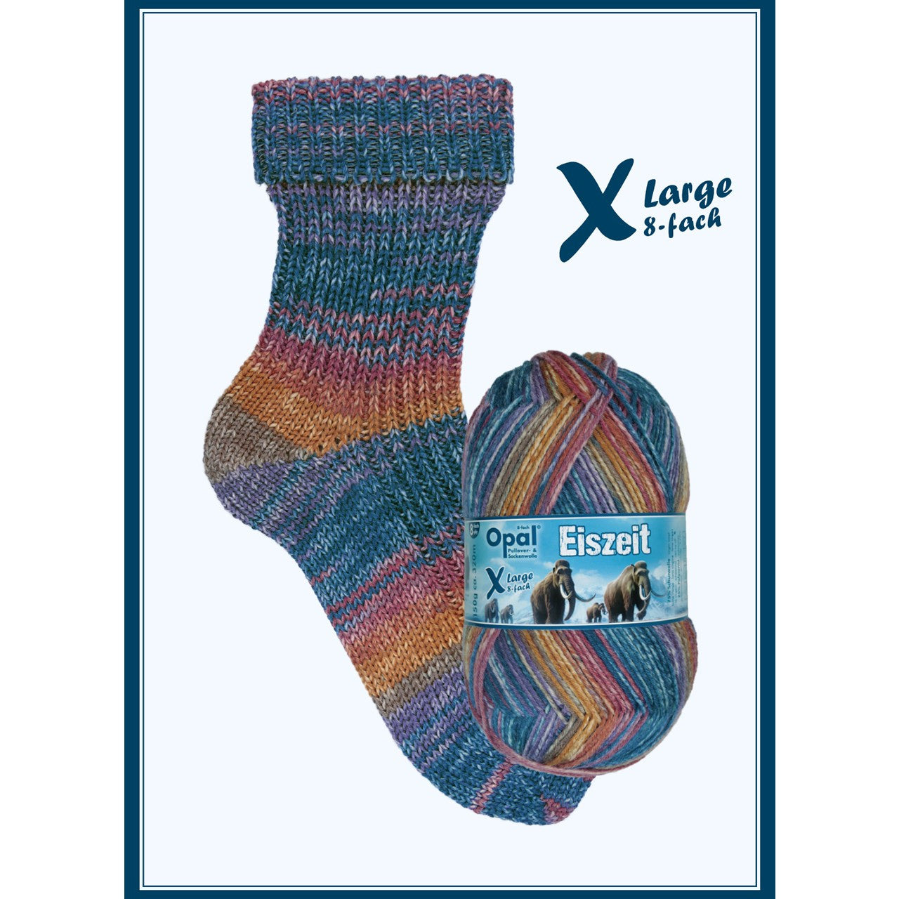 Opal Frosty Ice XL 8ply Sock – Knotty Knit