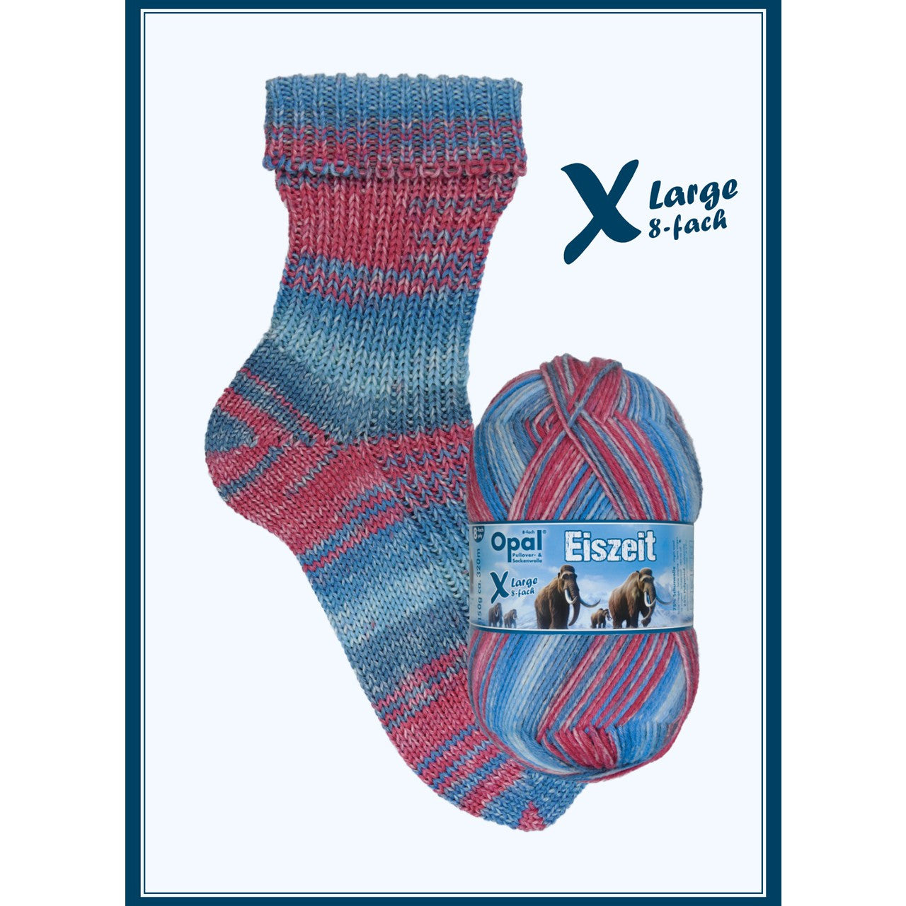 Opal Frosty Ice XL 8ply Sock – Knotty Knit