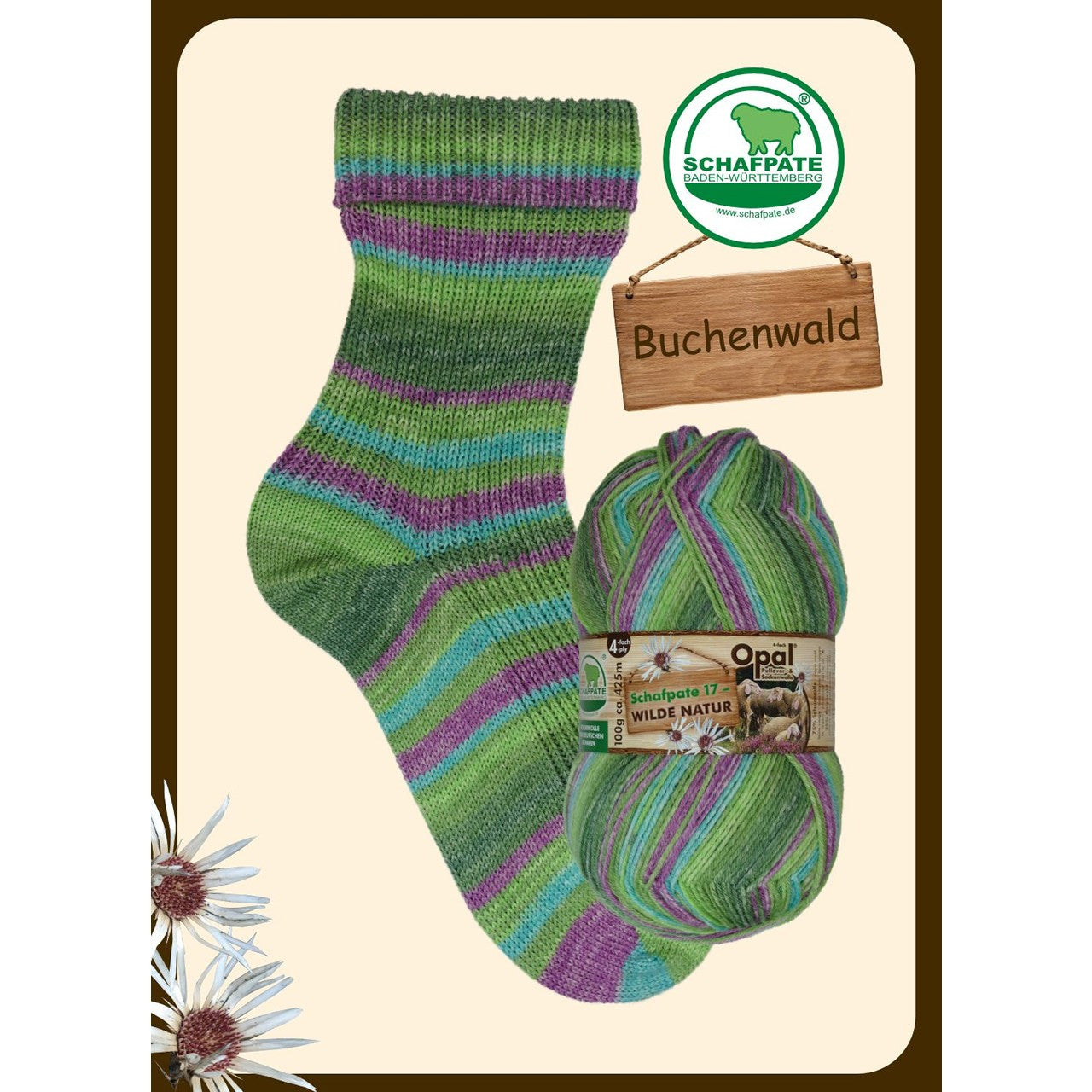 Opal Sock Schafpate Wild Nature