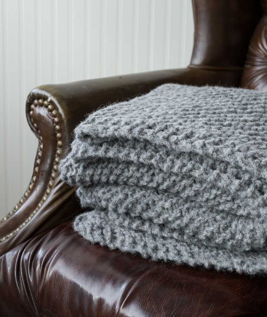 Picot Edge Mohair Throw Pattern