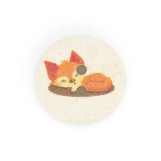 15mm Recycled Cotton Fox Button (each)