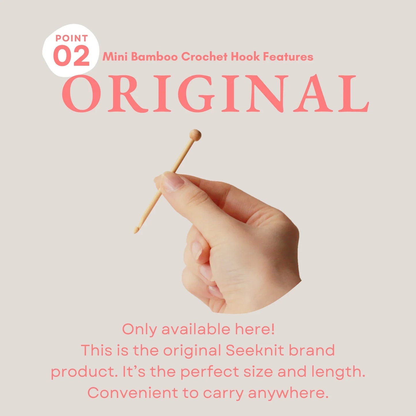 Mini Bamboo Crochet Hook
