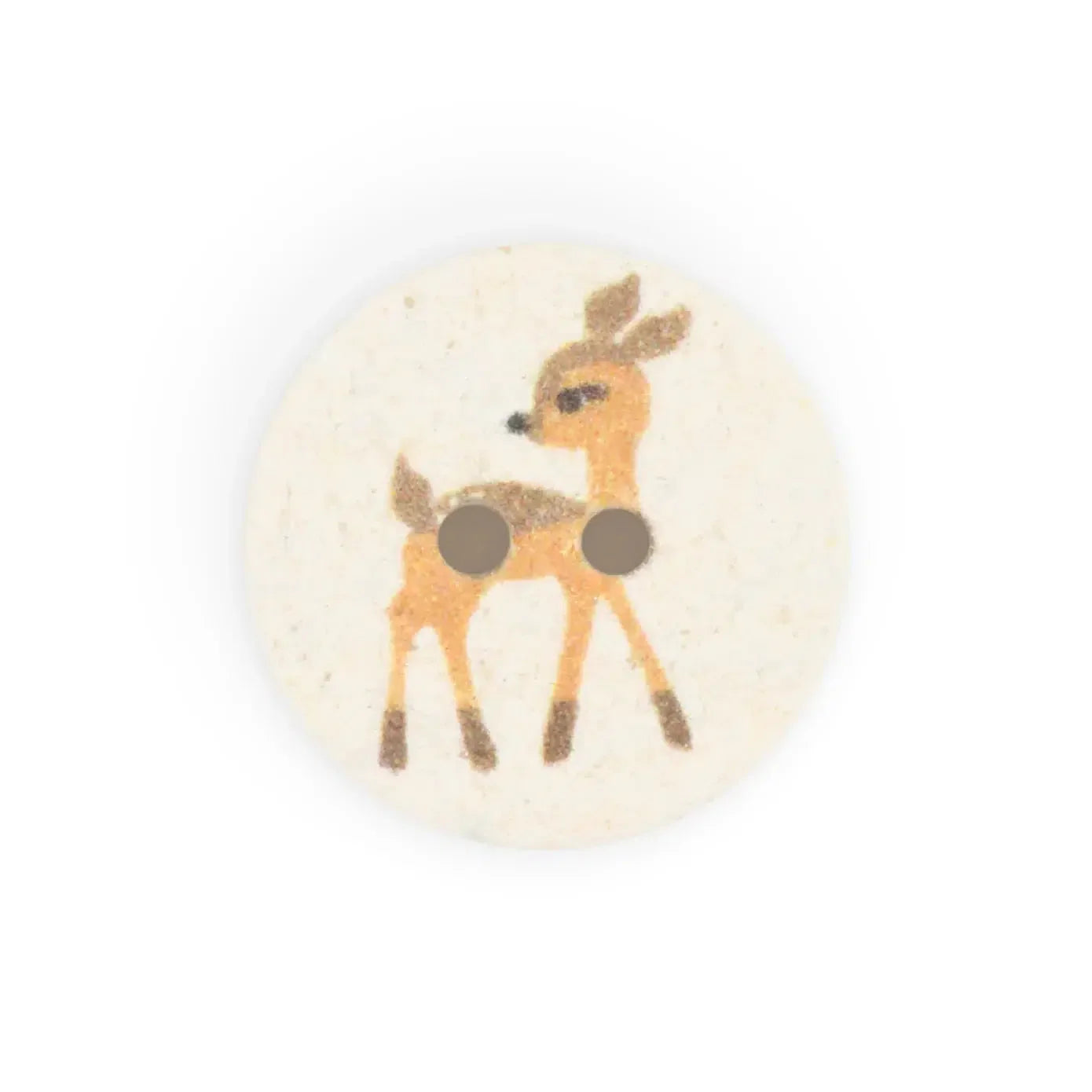 15mm Recycled Cotton Deer Button (each)