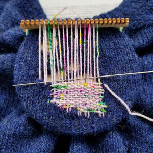Got a little sock darning loom on the weekend and took it for a spin :  r/Visiblemending